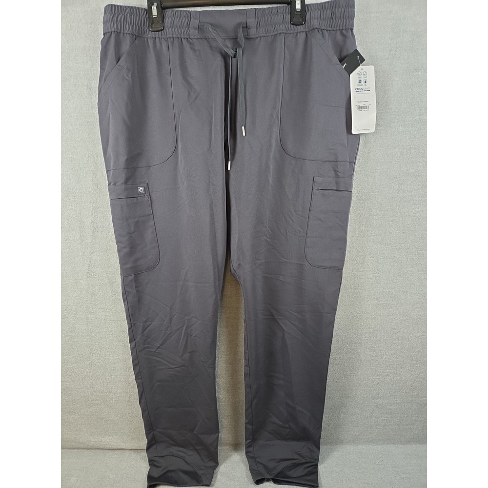 Cherokee Scrubs Atmos Womens XL CoolMax Modern Classic Jogger Pants Gray NEW